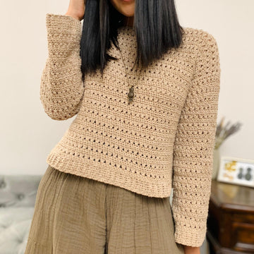 Crisscross stitch sweater