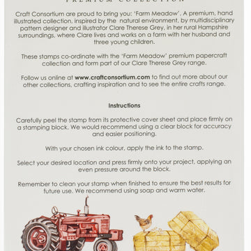 Craft Consortium A5 Clear Stamps - Farm Meadow By Clare Therese Gray