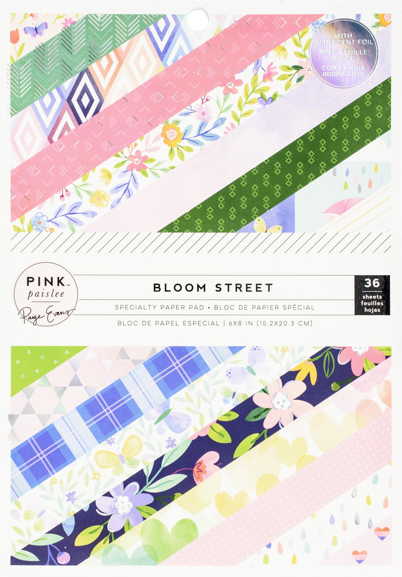 American Crafts Pink Paislee Single-Sided Paper Pad 6"X8" 36/Pkg - Paige Evans Bloom Street