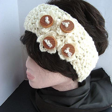 Super Easy 4 Flower Headband | Crochet Pattern 210