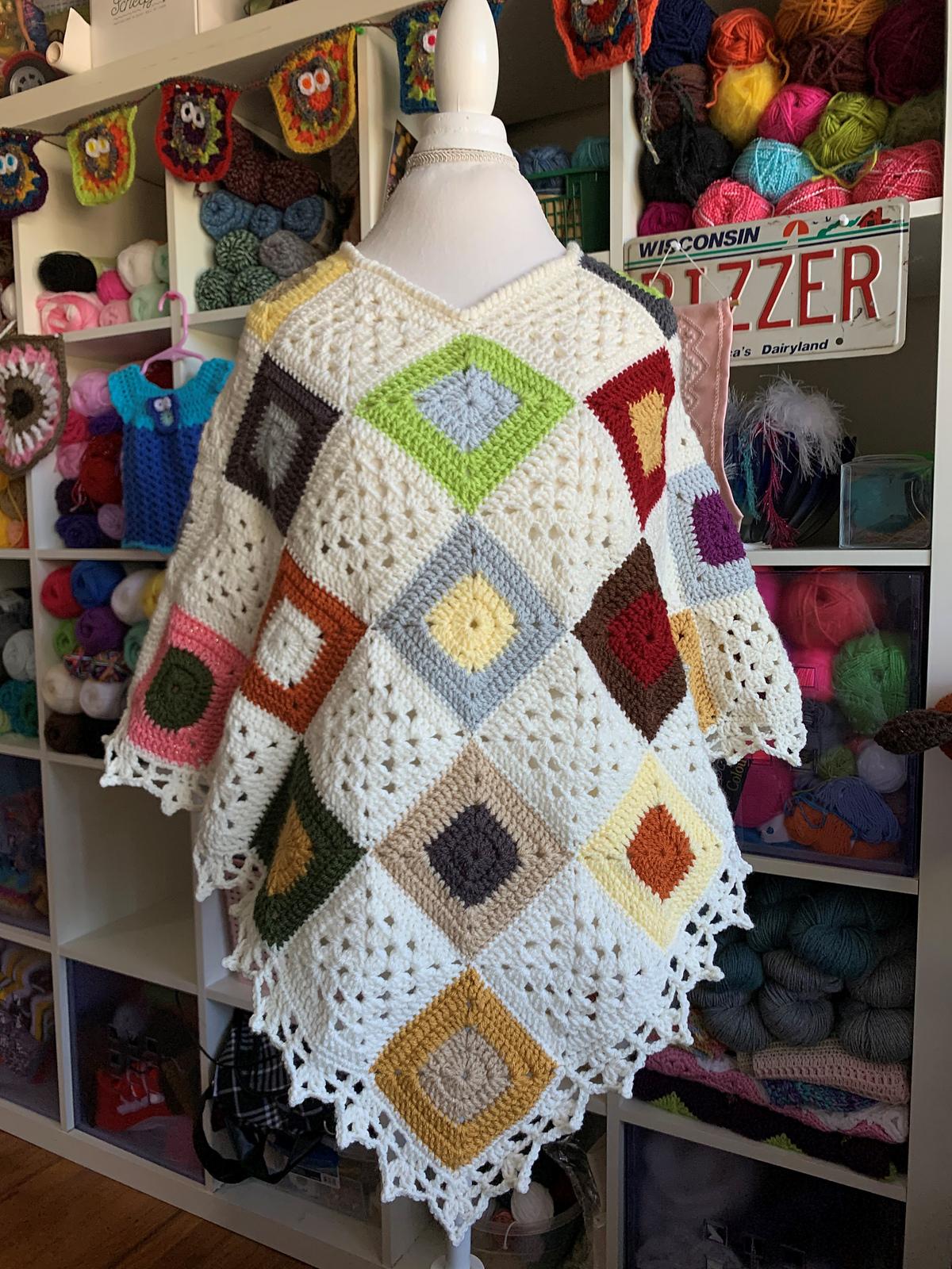 Scrappy Squares Poncho