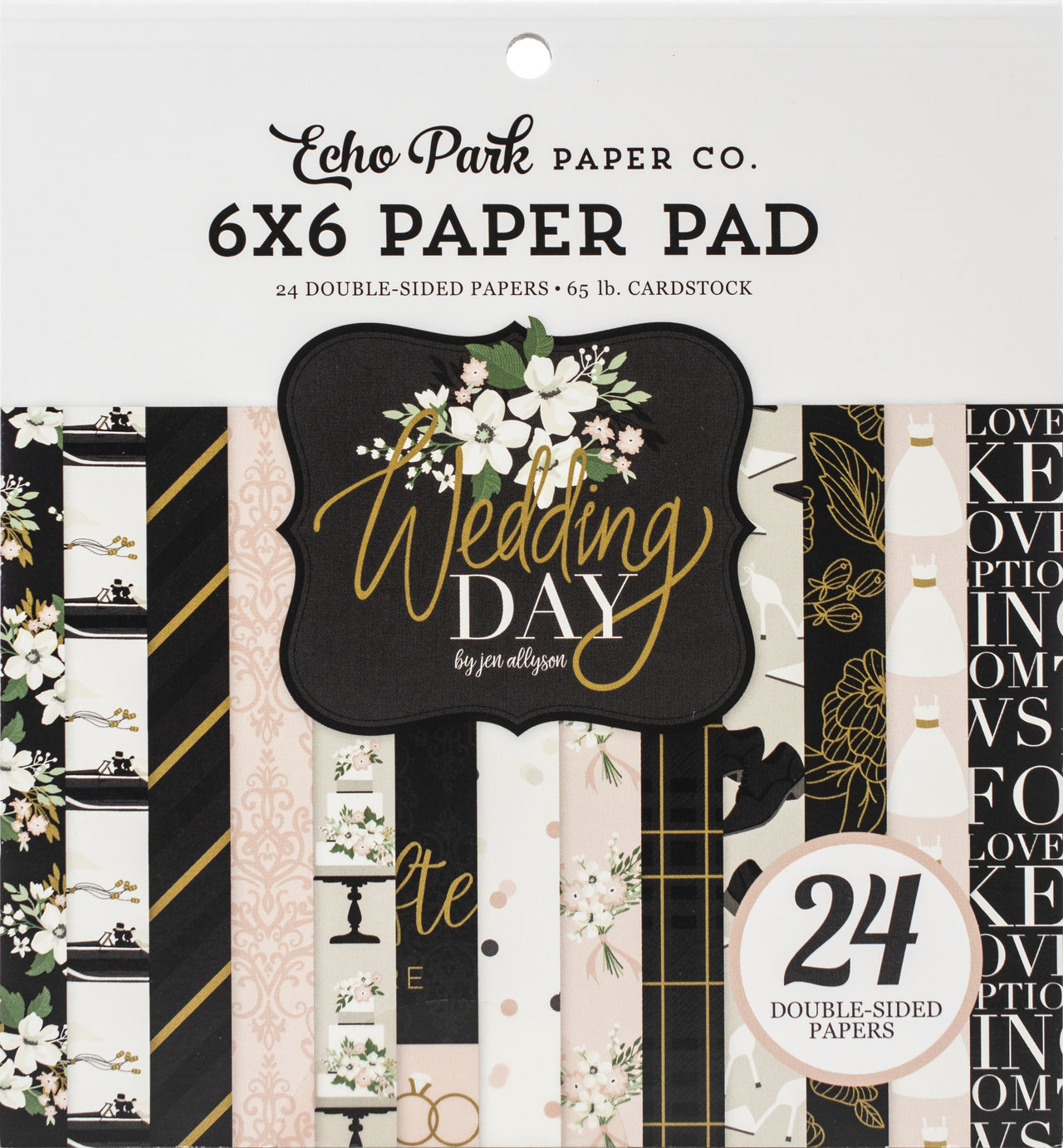 Echo Park Paper Echo Park Double-Sided Paper Pad 6"X6" 24/Pkg - Wedding Day, 12 Designs/2 Each