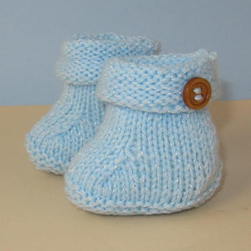 Easy Baby Roll Top 1 Button Booties