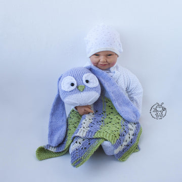 Bunny Toy Baby Lace Blanket