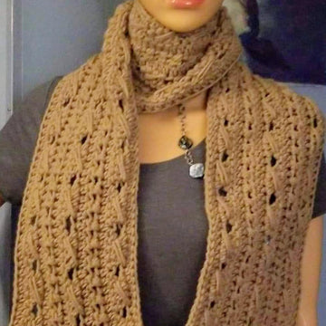 Textured twist scarf