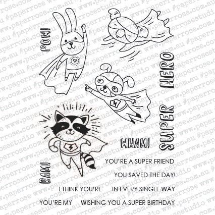 Paper Rose Clear Stamps 4"X6" - Super Hero Fun