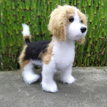 Realistic Crochet Pattern Dog Beagle