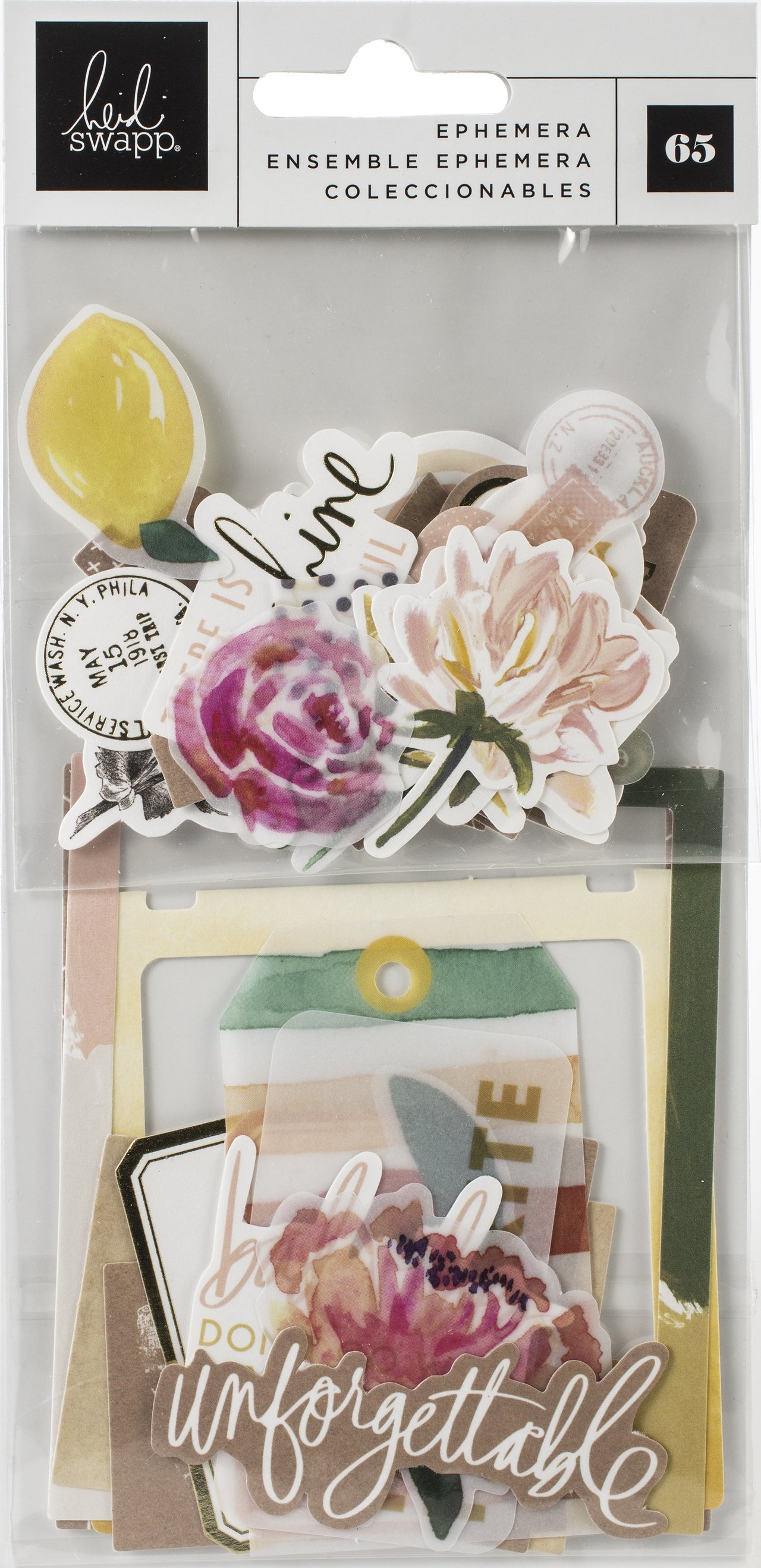 American Crafts Heidi Swapp Storyline Chapters Ephemera Cardstock Die-Cuts - W/Gold Foil Accents