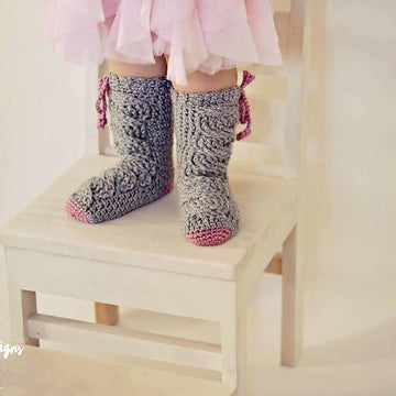 Big Bold Cabled Slipper Socks & Footies (Kids)