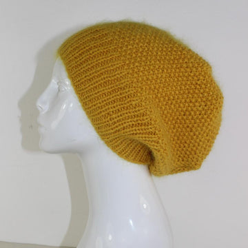 Fluffy Moss Stitch Slouch Hat