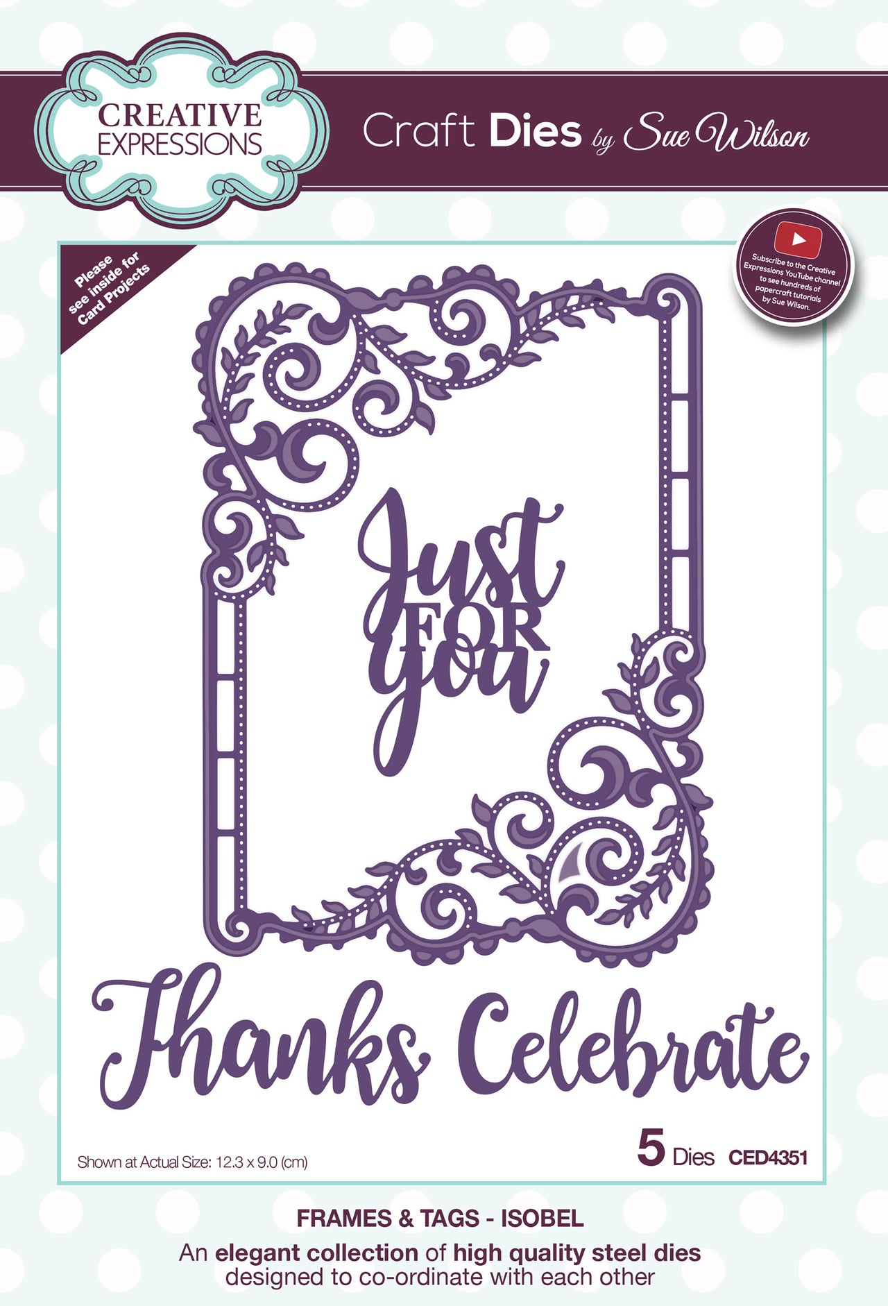 Creative Expressions Craft Dies By Sue Wilson - Isobel