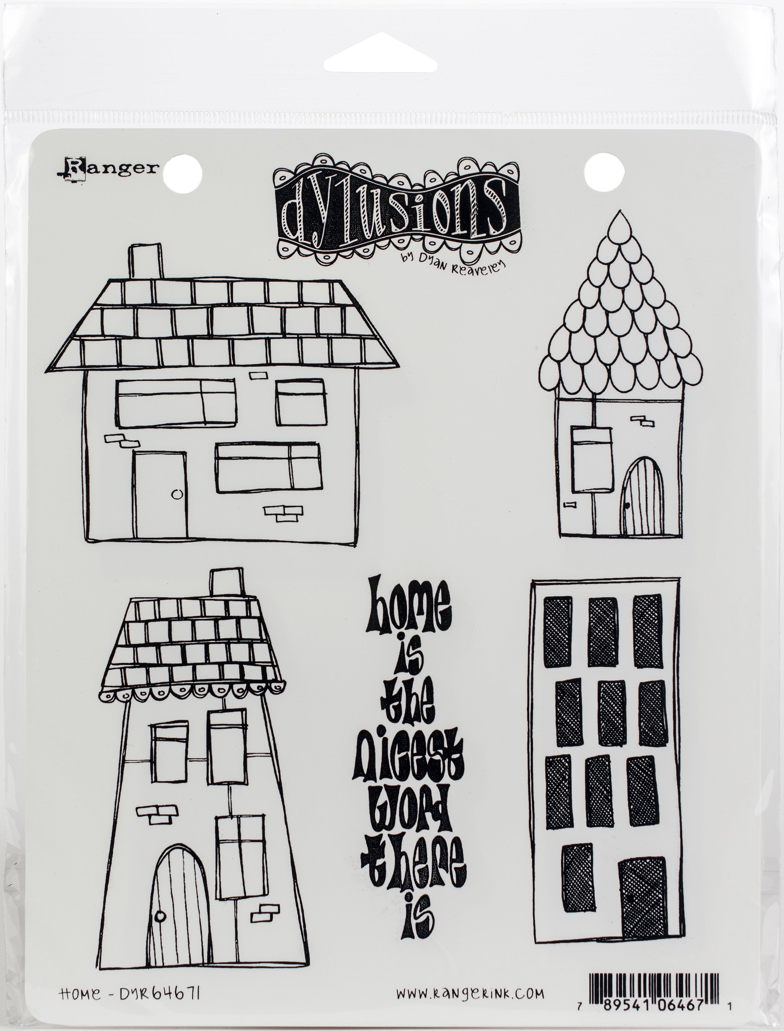 Ranger Dyan Reaveley's Dylusions Cling Stamp Collections 8.5"X7" - Home