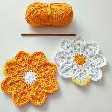 Daisy Coasters - Beginner-friendly Crochet Pattern / Margerite Untersetzer
