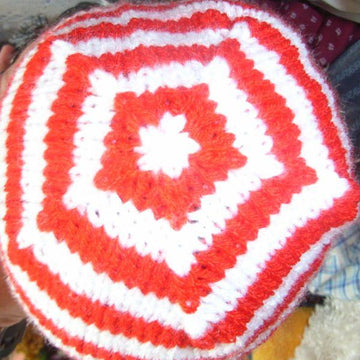 Stripey kids beanie