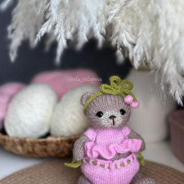 Knitting pattern Outfit for teddy bear girl