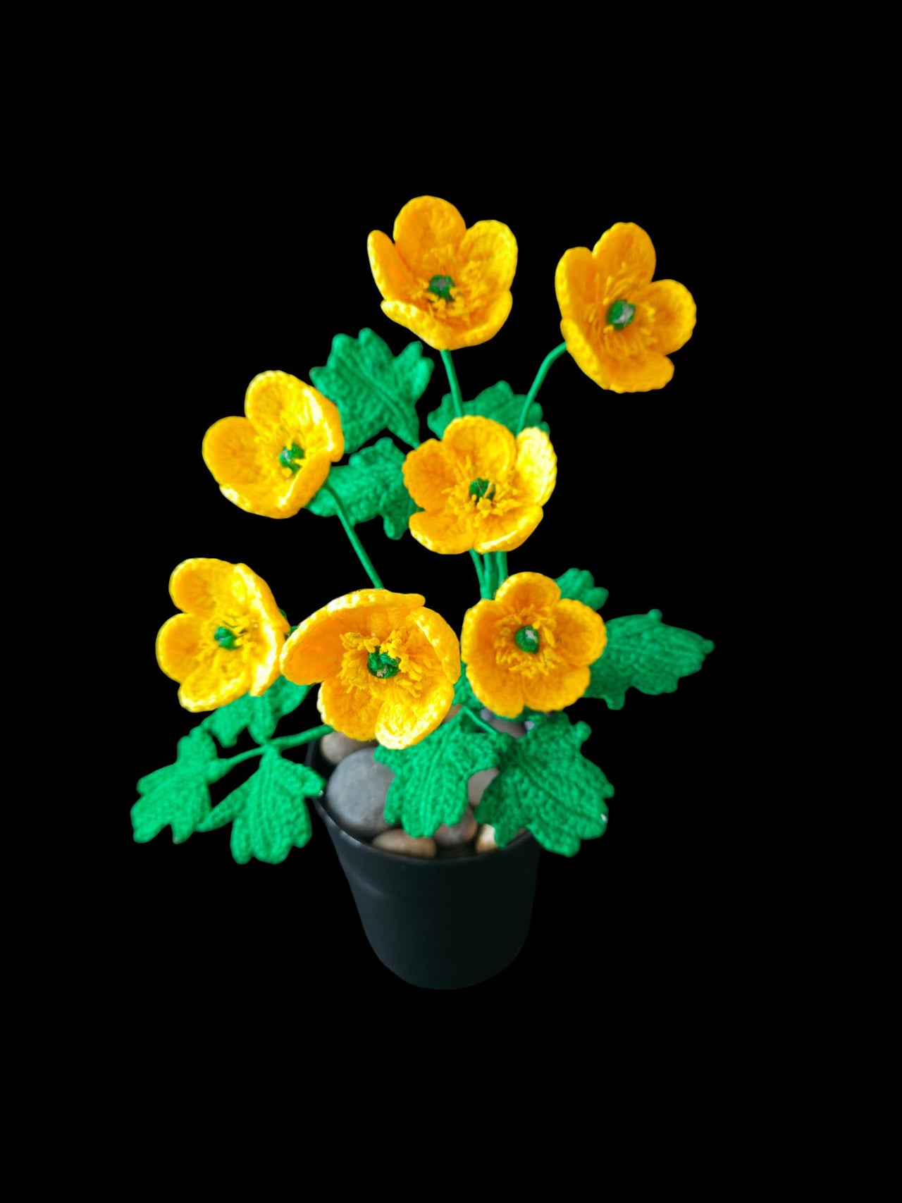 Crochet Buttercup flowers
