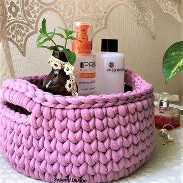 Recycled (t-shirt) yarn basket-100