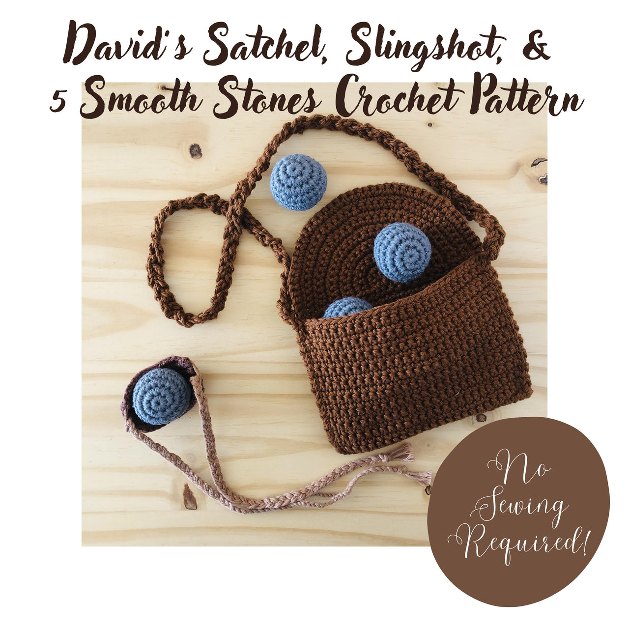 David’s Satchel, Slingshot, & 5 Smooth Stones