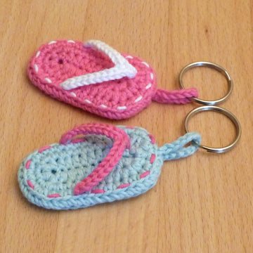 Keychain flip-flop