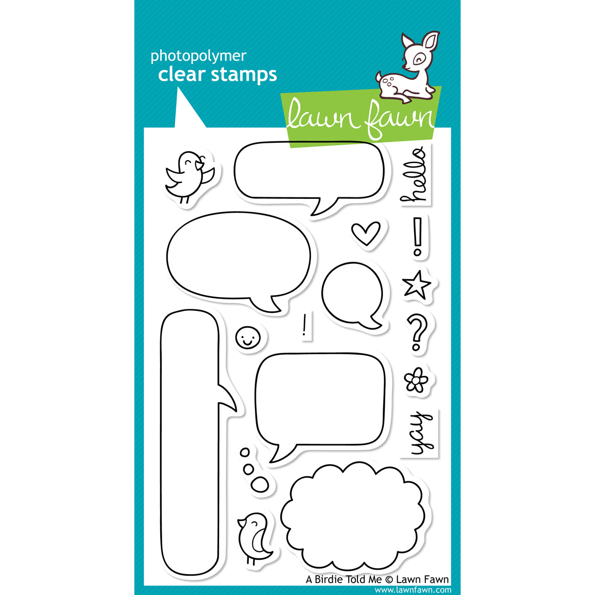 Lawn Fawn Clear Stamps 4"X6" - A Birdie Told Me