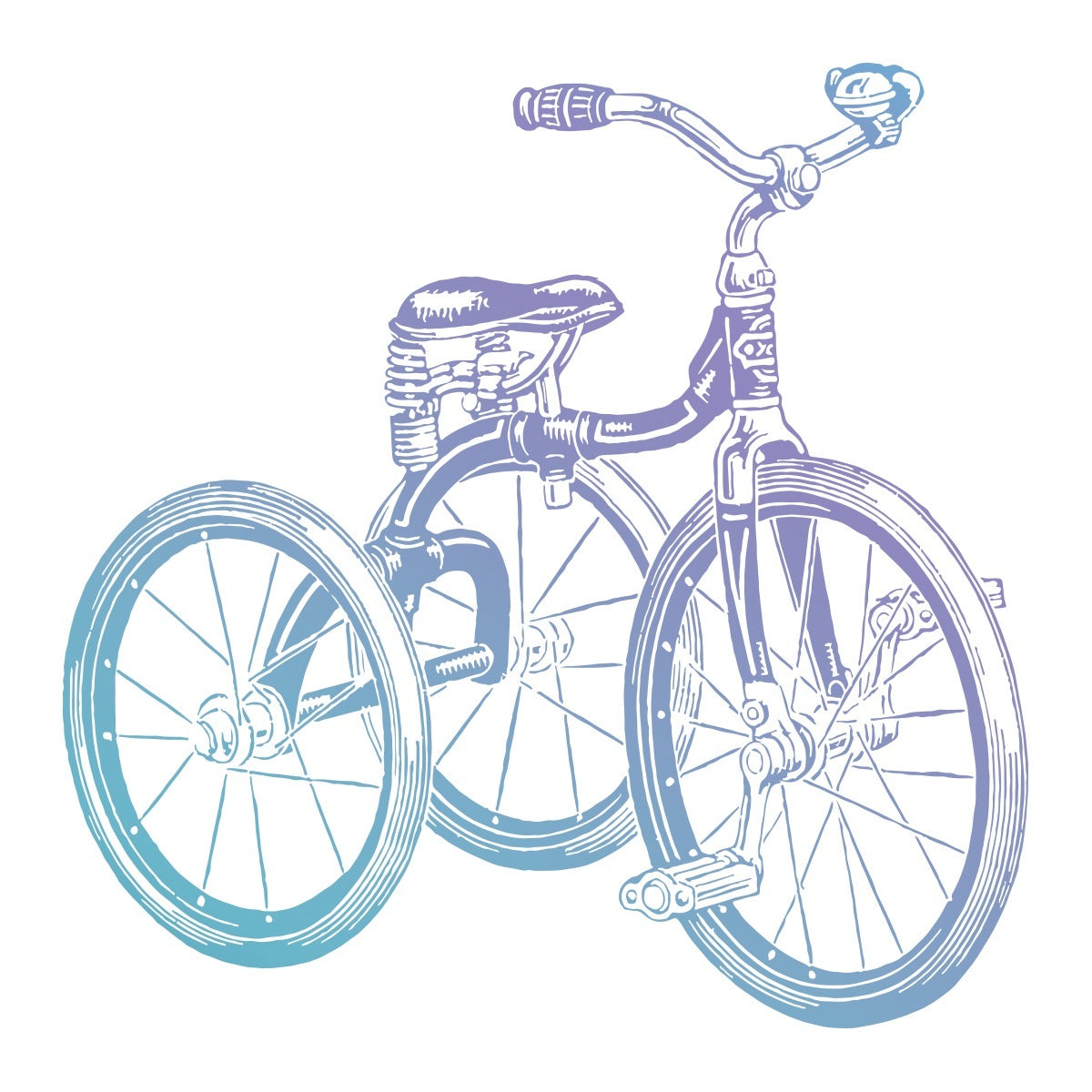 Artdeco Creations Couture Creations Mini Stamp - Tricycle 1.9"X1.9"