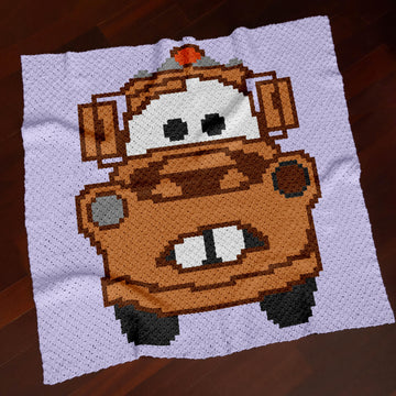 Tow Mater Blanket C2C Crochet Pattern 70x70 Squares