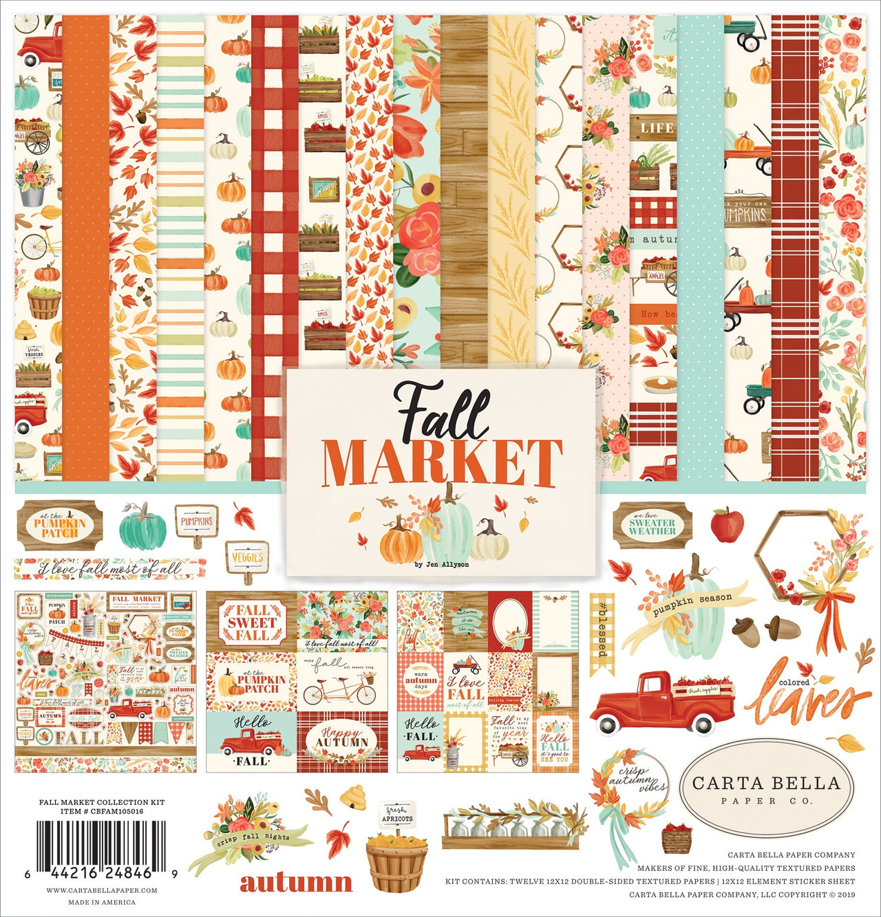 Echo Park Paper Carta Bella Collection Kit 12"X12" - Fall Market
