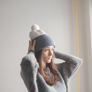 Double Brim Beanie - Knit hat for women + VIDEO