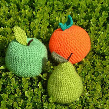 Fruit Crochet Pattern, Fruit Amigurumi: Apple Crochet Pattern, Pear Crochet Pattern, Orange Crochet Pattern