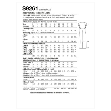 Simplicity Misses' Knits Only Dress In Two Lengths S9261 - Sewing Pattern