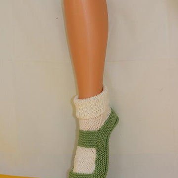 Adult Rib Cuff Sock Slippers