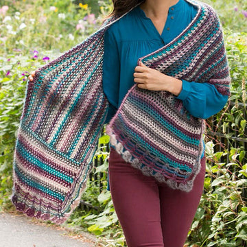 Wrapped Scarf in Elegance in Red Heart Boutique Unforgettable - LW5064 - Downloadable PDF