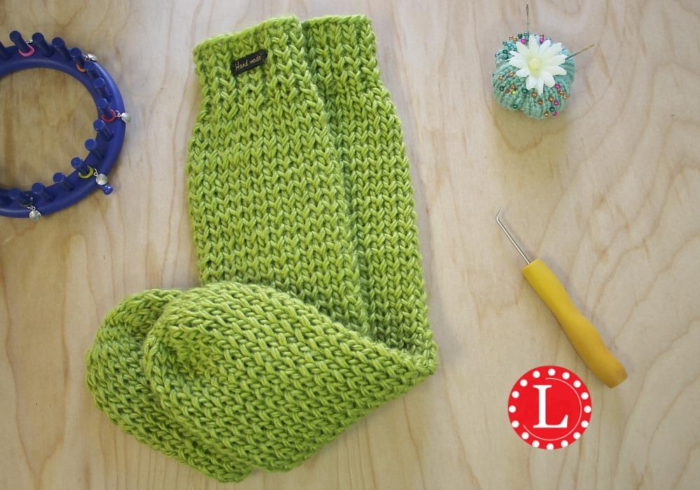 Loom Knit Tube Socks