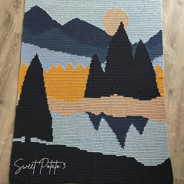 Blue Mountain Lake Blanket