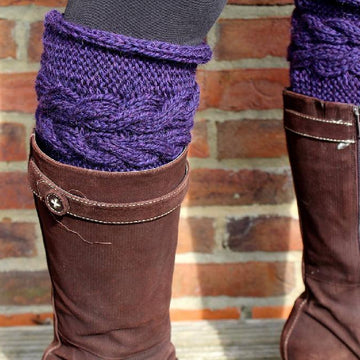 Corn Rows Cabled Boot Toppers