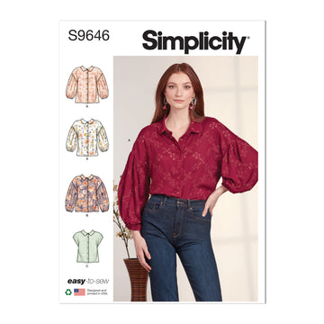 Simplicity Misses' Button Down Top S9646 - Sewing Pattern