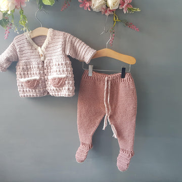 Crochet Pramsuit and Mouse