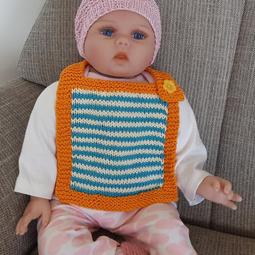 Laurel - baby bib and washcloth set