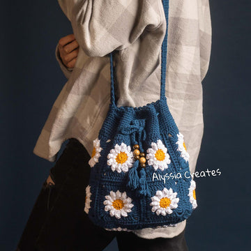 Daisy Drawstring Crossbody Bag