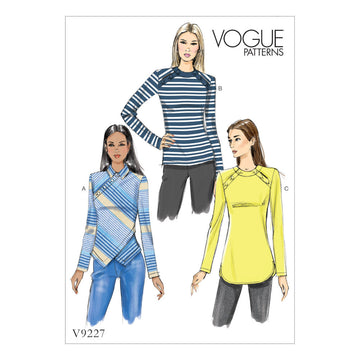 Vogue Misses' Button-Detail Tops V9227 - Sewing Pattern