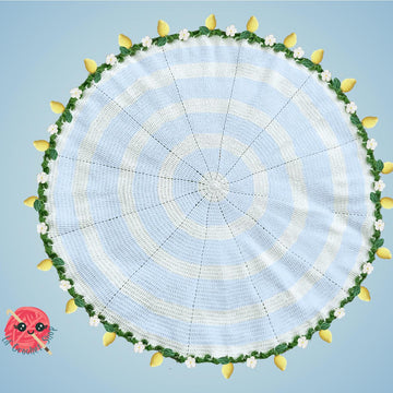 Lemon Flower Crochet Bouquet Blanket
