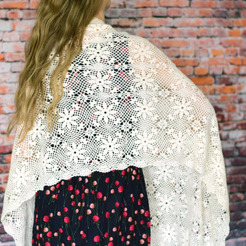 Leticia crochet bridal wrap