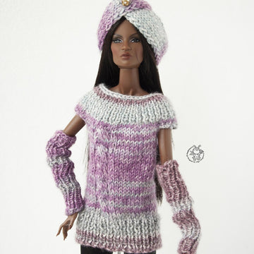Sweater and turban for doll