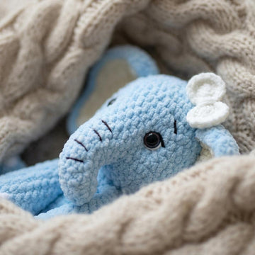Crochet Sitting Elephant Amigurumi Pattern PDF