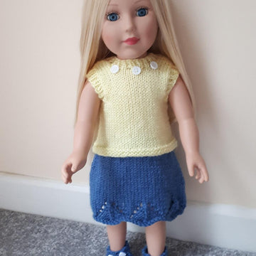 Denim Shoes for Doll