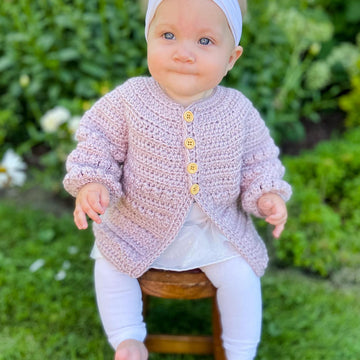 Crochet baby cardigan - Zoe Cardigan