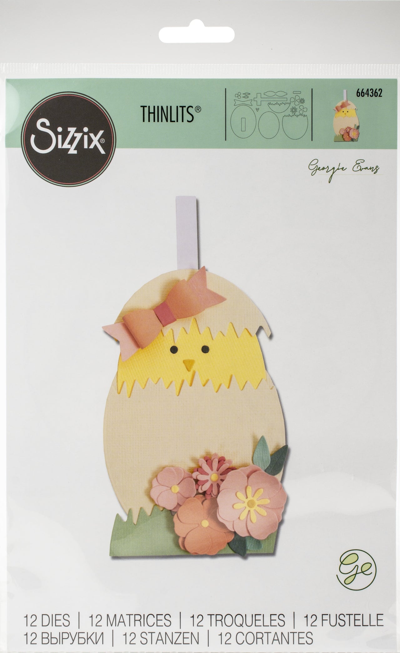 Sizzix Thinlits Dies By Georgie Evans 12/Pkg - Hatching Egg
