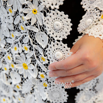 Lace cardigan with butterflies