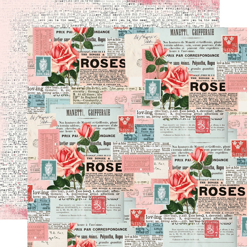 Simple Stories Simple Vintage My Valentine Double-Sided Cardstock 12"X12" 25/Pkg - Be Mine