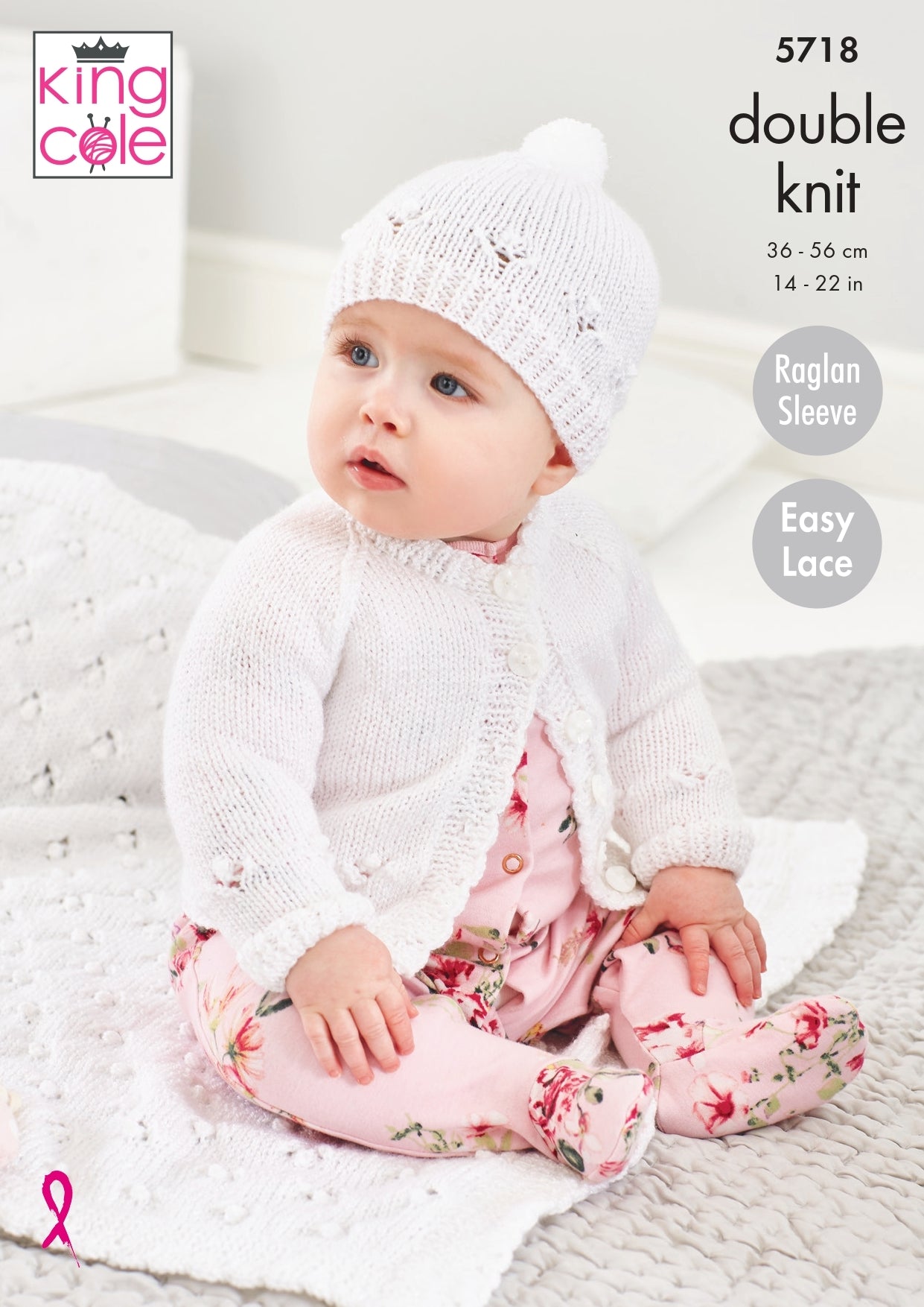 Cardigan, Hat and Blanket Knitted in King Cole Baby Glitz DK - 5718 - Downloadable PDF